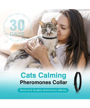 Calming Collar for Cats - 4 Pack Cat Anxiety Relief - Lasts 30 Days - Adjustable Pheromone Collar for Kittens - Comfort and Relaxation - Black - Buy Online on GoSupps.com