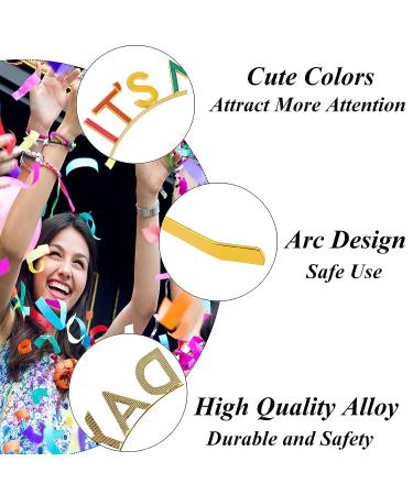 Rainbow 'It's My Birthday' Alloy Headband - Birthday Crown for Women and Girls - Party Decorations - Buy Online on GoSupps.com