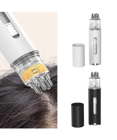 Scalp Applicator & Hair Oil Dispenser Comb | White Massage Brush for Hair Care - Enhance Scalp Health & Easy Application - Buy Online on GoSupps.com