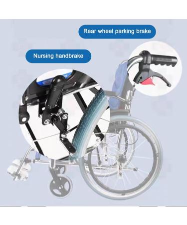 Wheelchair Folding Manual Wheelchair Lightweight Aluminum Transport Wheelchair for Adults Suitable for Home Nursing Home (Small Rear Wheel) - Buy Online on GoSupps.com
