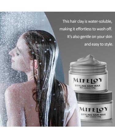 Silver Gray Temporary Hair Color Wax | Instant Hairstyle Cream Dye for Men Women & Youth | Perfect for Party Cosplay & Halloween - 4.23 oz - Buy Online on GoSupps.com