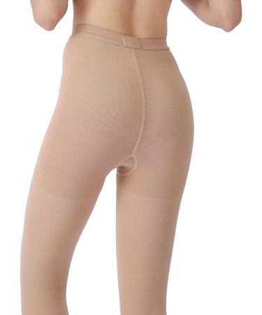 MAGANG Compression Pantyhose XX-Large 15-20mmHg - Footless Waist High Support Stockings for Varicose Veins, Edema, Swelling - Unisex Medical Pantyhose for Nursing - Beige - Buy Online on GoSupps.com