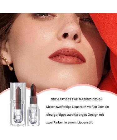  Derwrtup Matte lipstick for women - Matte lip gloss - Multi-purpose shade - Non-sticky - Two-tone - Long-lasting moisturizing lipstick for healthy lips - Buy Online on GoSupps.com