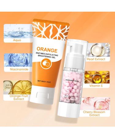 2pcs Skincare Set with Orange Exfoliating Gel 50g Sakur Underarm Cream 30g Orange Exfoliating Gel Scrub Underarm Moisturizing Cream (1) - Buy Online on GoSupps.com