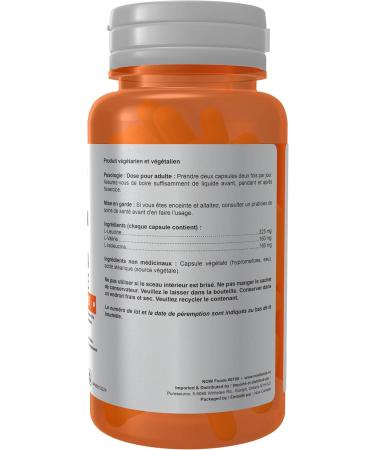 NOW Sports Nutrition Branched Chain Amino Acids With Leucine Isoleucine and Valine 60 Veg Capsules - Buy Online on GoSupps.com