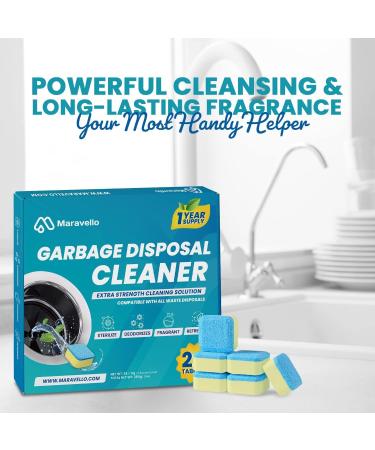 Maravello Disposal Cleaner & Deodorizer - 24 Tablets, Foaming Formula, Fresh Scent - 1 Year Supply - Buy Online on GoSupps.com
