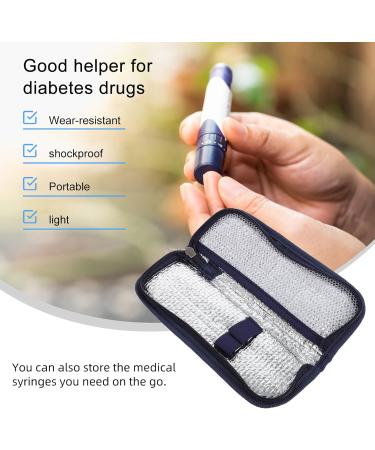 Healifty Insulin Cooler Bag - Diabetic Medication Travel Case - Navy Cooling Bag - Buy Online on GoSupps.com