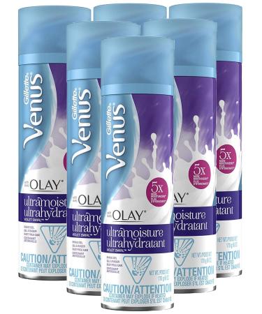 Venus Gillette with Olay UltraMoisture Womens Shave Gel, Violet Swirl, 36 Oz, 6 Ounce (Pack of 6)