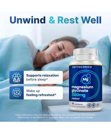 High Potency 2500mg Magnesium Glycinate Supplement for Men and Women Chelated for High Absorption Pure Elemental Magnesio Complex - Support Sleep Nerve & Muscle Health Made in USA - 1 Month Supply - Buy Online on GoSupps.com
