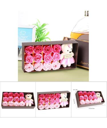  Fdit Romantic Rose Flower Soap Body Soap Floral Bath Soap Rose Bath Soap Rose Flower Petals Plant Essential Oil Soap Rose Soap (pink gradient) - Buy Online on GoSupps.com