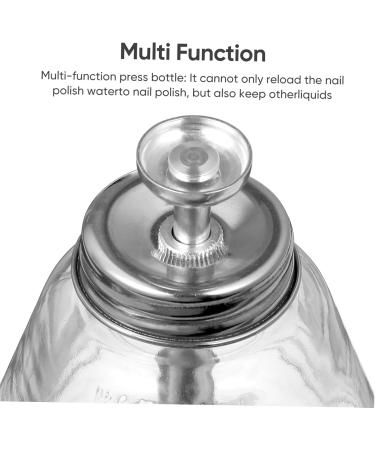 Mikinona Glass Pump Bottle Nail Polish Remover Bottle Glass Press Bottle Pump Bottle Empty Bottle Empty Bottle - Buy Online on GoSupps.com