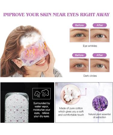 Heated Lavender Steam Eye Mask - 10 Pairs | Self-Heating, Disposable, and Relaxing | Ideal for Dry Eyes, Puffy Eyes, Dark Circles, and Eye Fatigue - Buy Online on GoSupps.com