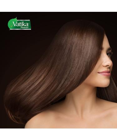 Dabur Vatika Henna Hair Color - 100% Grey Coverage, Zero Ammonia Dye for Strong & Shiny Hair - 6 Sachets X 10g (Dark Brown) - Buy Online on GoSupps.com