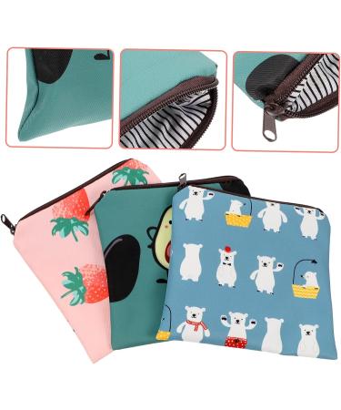 Healifty 6 Pcs Napkin Storage Bag Lipstick Holder Shaving Bag Mini Wallet Children's Coin Purse Period Pouch Women's Accessory Tampon Holder Organizer - Assorted Colors (2pcs) - 13X13CM - Buy Online on GoSupps.com