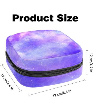 MUOOUM Purple Galaxy Sanitary Napkin Storage Bag - Portable Menstrual Cup Pouch for Women and Teen Girls - Buy Online on GoSupps.com
