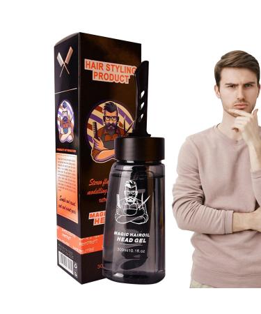 2 Hair Wax Gel with Comb | 2 in 1 Hair Wax Gel with Comb 300ml Long Lasting Men Hair Cream Salon Styling Gel Tool Men's Oil Head 2 Pcs One Comb Cool 300ml