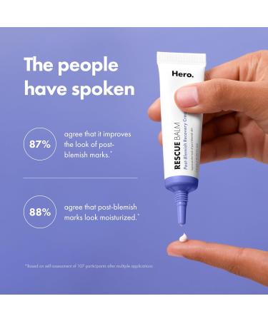 Hero Cosmetics Rescue Balm (New Formula)-The Post-Blemish Cream to Boost Hydration and Improve the Look of Post-Blemish Marks. Derm-Tested. New Formula. Won t Clog Pores. 15mL - Buy Online on GoSupps.com