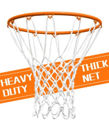 NEIJIANG Basketball Net Replacement Outdoor, Upgraded Thickening Heavy Duty, All Weather Anti Whip, Fits Standard Indoor or Outdoor 12 Loops Rim