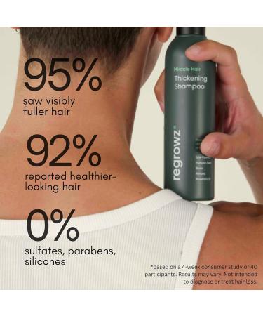 Regrowz Shampooing paississant pour cheveux au palmier nain beurre de karit biotine noix de coco argon huile de romarin bio et v g talien 225 ml 225 ml (Lot de 1) - Buy Online on GoSupps.com