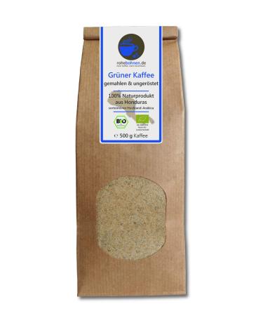 Organic Green Coffee Powder for Weight Loss / Diet 100% Natural Arabica Honduras Highland (500g Grounded & unroasted) Coffee 500 g (Pack of 1)