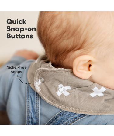 8 Pack Organic Cotton Triangle Baby Bibs - Super Absorbent Unisex Bandana Neckerchiefs for Infants | Ideal for Drooling & Teething - Buy Online on GoSupps.com