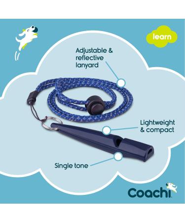 Coachi Training Whistle | Obedience & Recall | Strong Clear Sound | Lightweight & Compact | Adjustable Reflective Lanyard | Puppy & Dog Training Navy - Buy Online on GoSupps.com