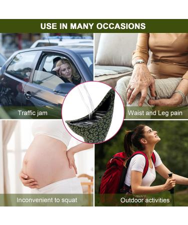 MVUOCR Female Urination Device - Reusable Portable Standing Up Pee Funnel with Extension Tube - Silicone Collapsible Splash-Proof Urinal for Travel, Outdoor Activities, Hiking, Climbing - Black Flower - Buy Online on GoSupps.com