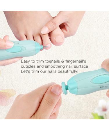 Baby Nail File Clipper Trimmer with Light - Electric & Professional Safe Baby Manicure Set in Green - Buy Online on GoSupps.com