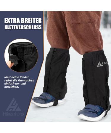 Hikenture Children's Waterproof Gaiters for Winter Hiking - Snow Leg Protection - Durable Black Gaiters for Kids - Buy Online on GoSupps.com