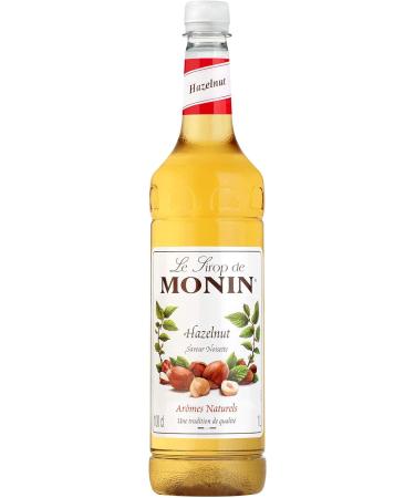 Monin Premium Coffee Syrup in Hazelnut 1L Plastic Bottle & Monin Pump - Buy Online on GoSupps.com