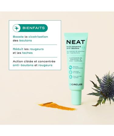 Circles NEAT Soothing & Reducing Blemishes Concentrated Anti-Acne Treatment Treats Soothes and Repairs Skin All Skin Types Vegan 100% Natural Product 30ml - Buy Online on GoSupps.com