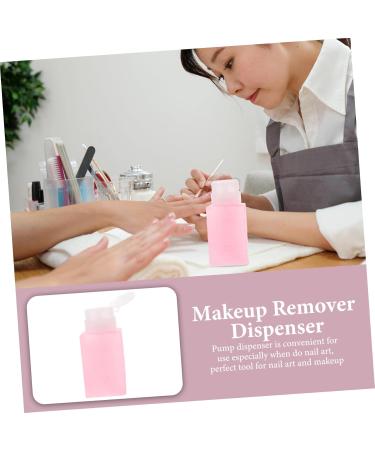 SKISUNO Nail Polish Remover Dispenser Push down Gel Nail Polish Nail Gel Polish Nail Polish Remover Dispenser Pump Mini Water Dispenser Travel Cotton Ball Plastic Bottle Pink 6x5x13cm Pink - Buy Online on GoSupps.com