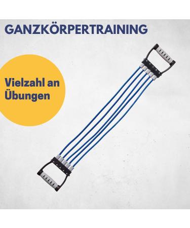 Best Sporting Expander Fitness 15-25 KG | 5 Resistance Training Bands for Full Body Workout | Ideal Strength Training Tapes | 86.5 x 12.5 cm - Blue (20kg) - Buy Online on GoSupps.com