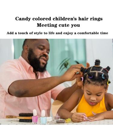 Cotton Seamless Hair Ties for Girls & Women - 100Pcs Coffee Brown Elastic Bands for Ponytails & Kids Hair Accessories - Buy Online on GoSupps.com