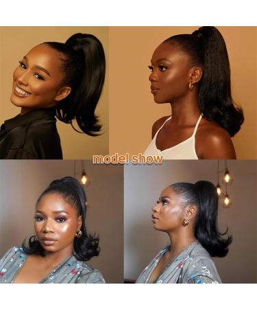 Ponytail Extension Straight Drawstring Ponytail Extension for Women Tail Warping Pony tail Hair Extainson Natural Black Brazilian Human Hair Ponytail Hair Pieces Ponytail Hairpiece for Women (Size : 14inch 100g - Buy Online on GoSupps.com