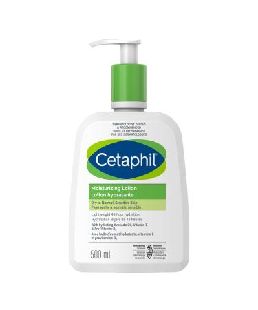 Cetaphil Moisturizing Lotion (500ml) - Hydrating Body Lotion and Moisturizer for All Skin Types - Nourishing Lotion for Sensitive Skin - Fragrance Free Hypoallergenic Non-Comedogenic -Dermatologist Recommended Moisturizing Lotion 500 ml (Pack of 1)