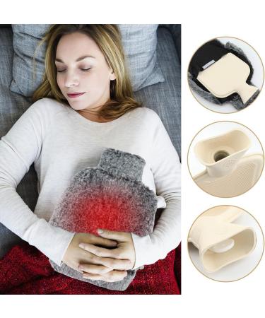 Buy Foot Warmers Without Electricity - 2L Hot Water Bottle for Feet | Soft Heating Pads for Men Women & Children - Perfect for Bedroom Living Room & Office (Black & White) - Buy Online on GoSupps.com