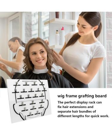 Deewar Extension Holder for Styling Acrylic Hair Extension Holder Board Clip-In Wig Hairpieces Grafting Plate for Salons Shop Home Women Men head white - Buy Online on GoSupps.com