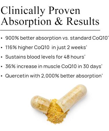 Durable CoQ10 300mg Coenzyme Q10 Phytosome with 9X Better Absorption + Quercetin Heart Energy & Cellular Support Doctor Formulated Vegan Non-GMO Made in USA Once-Daily (30 Capsules) 30 Count (Pack of 1) - Buy Online on GoSupps.com