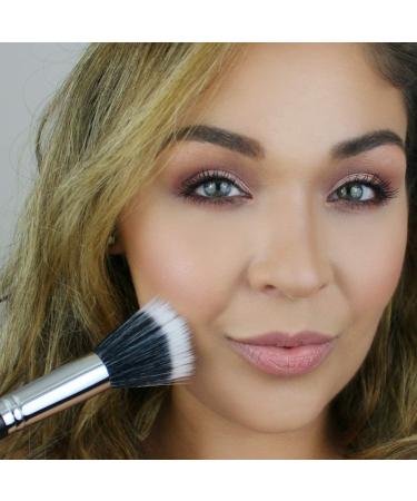 Large Powder Makeup Brush | Beauty Junkees Pro Flat Top Duo Fiber | Vegan & Cruelty-Free | Perfect for Setting Finishing & Bronzing - Buy Online on GoSupps.com