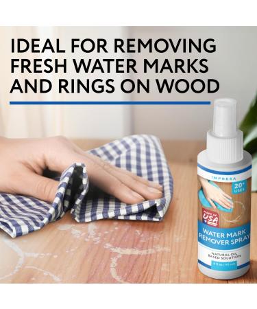 IMPRESA Water Mark Remover Spray - 4oz Wood Cleaner & Water Stain Remover for Furniture - Restore & Protect Wood Finishes - Buy Online on GoSupps.com
