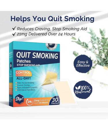 Quit Smoking Patches (Step 1) 21 mg - 30 Count | Fast Delivery for All-Day Control - Buy Online on GoSupps.com