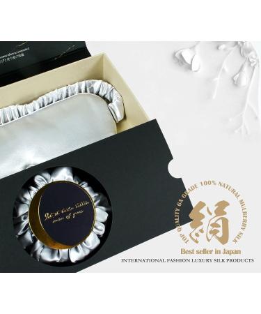 OKUNATTSU 100% 6A Grade Premium Natural Silk Sleep Mask - Silky, Breathable, and Light - Silver Gray - Buy Online on GoSupps.com