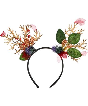 Lurrose Christmas Reindeer Antlers Headbands Branch Antler Headband Xmas Party Hair Accessories for Photo Prop - Buy Online on GoSupps.com