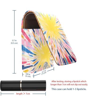 Travel Lipstick Organizer Case | Portable Makeup Bag with Mirror | Abstract Art Texture Pattern - G283j8iiof - Buy Online on GoSupps.com