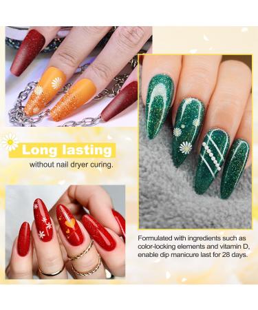 Lavender Violets Dip Powder Nail Kit - 6 Colors for Halloween & Christmas Nail Art | Large Capacity J222 Absolute Orange - Buy Online on GoSupps.com