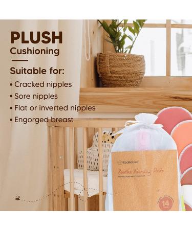 Organic Bamboo Breastfeeding Pads 14-Pack - Washable & Reusable Nursing Pads - Lovelle Large 4.8 - Buy Online on GoSupps.com