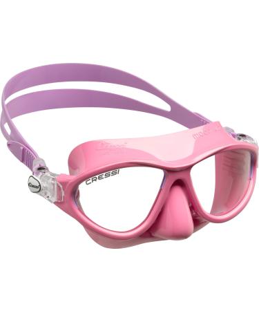 Cressi Kids Comfortable Silicone Mask with Adjustable Strap, for Snorkeling and Pool - for Children 5 to 10 years old - Moon: made in Italy Pink/Lilac
