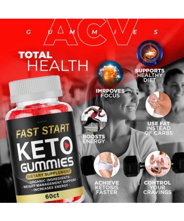 Fast Star Keto ACV Gummies for Weight Loss - 60 Apple Cider Vinegar Gummies, Fast Acting Keto Formula - Buy Online on GoSupps.com