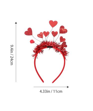Solustre Heart Hair Bands - Glittery Love Heart Headband for Valentine's Day Weddings & Party Decorations - Stylish Hair Accessories for Every Occasion - Buy Online on GoSupps.com
